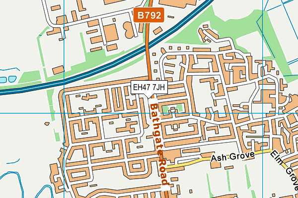 EH47 7JH map - OS VectorMap District (Ordnance Survey)