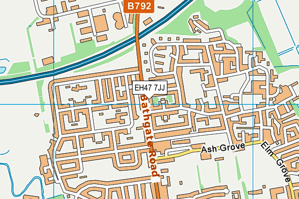 EH47 7JJ map - OS VectorMap District (Ordnance Survey)