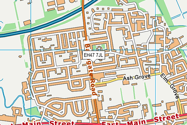 EH47 7JL map - OS VectorMap District (Ordnance Survey)