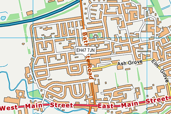 EH47 7JN map - OS VectorMap District (Ordnance Survey)