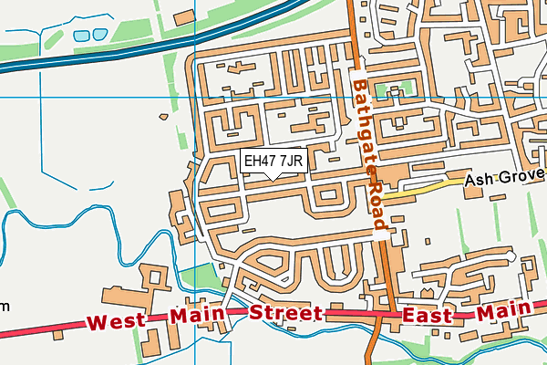 EH47 7JR map - OS VectorMap District (Ordnance Survey)