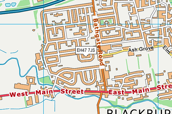 EH47 7JS map - OS VectorMap District (Ordnance Survey)