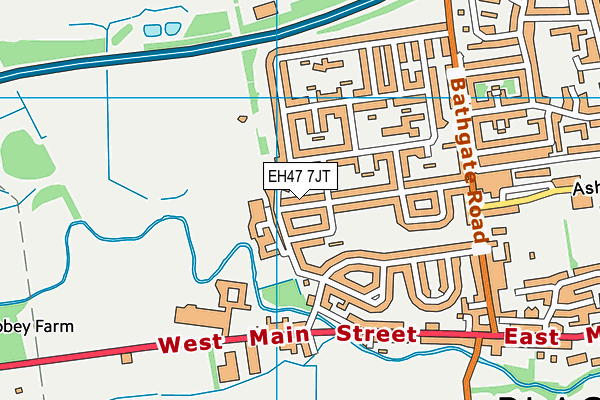EH47 7JT map - OS VectorMap District (Ordnance Survey)