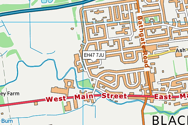 EH47 7JU map - OS VectorMap District (Ordnance Survey)