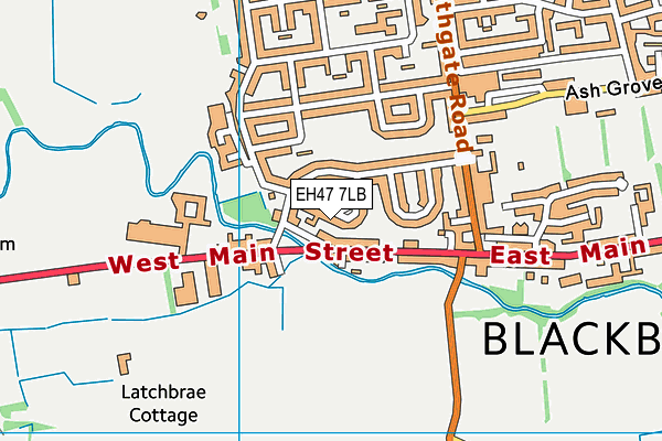 EH47 7LB map - OS VectorMap District (Ordnance Survey)