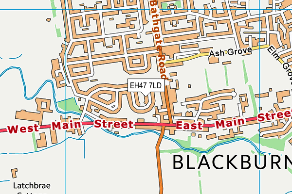 EH47 7LD map - OS VectorMap District (Ordnance Survey)