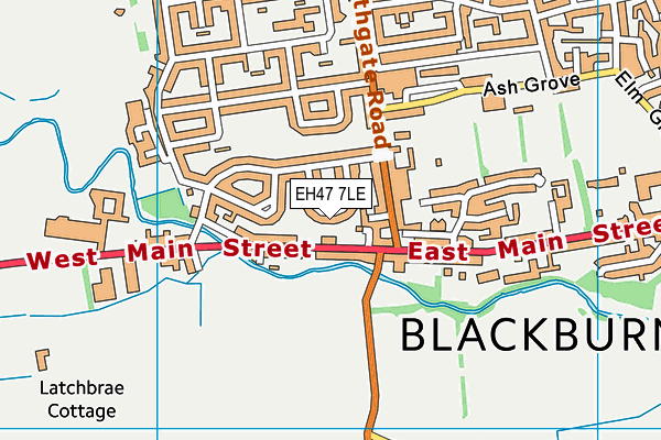 EH47 7LE map - OS VectorMap District (Ordnance Survey)