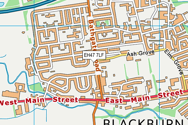 EH47 7LF map - OS VectorMap District (Ordnance Survey)