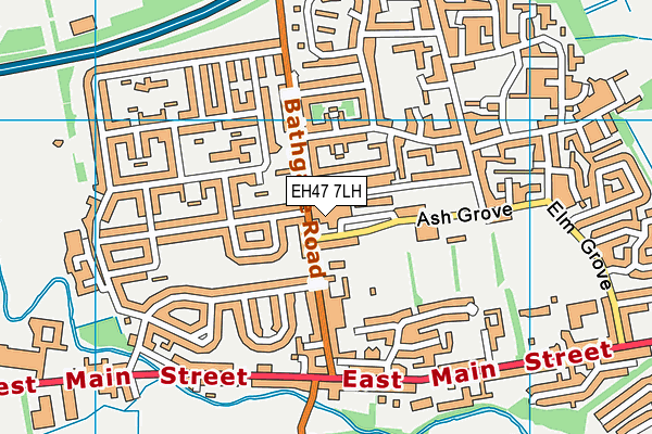 EH47 7LH map - OS VectorMap District (Ordnance Survey)