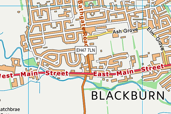 EH47 7LN map - OS VectorMap District (Ordnance Survey)