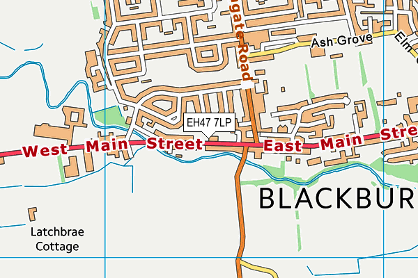 EH47 7LP map - OS VectorMap District (Ordnance Survey)