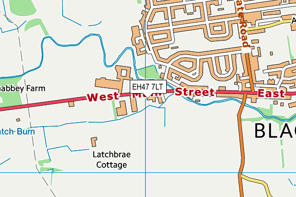 EH47 7LT map - OS VectorMap District (Ordnance Survey)