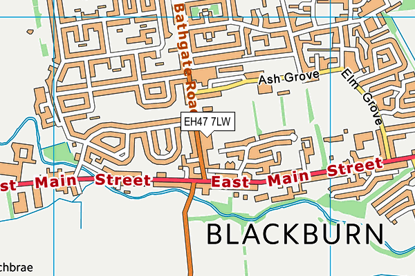 EH47 7LW map - OS VectorMap District (Ordnance Survey)