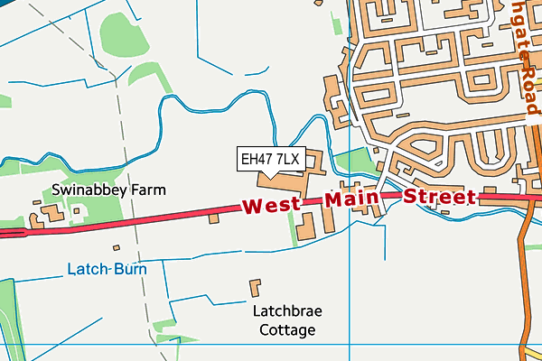 EH47 7LX map - OS VectorMap District (Ordnance Survey)