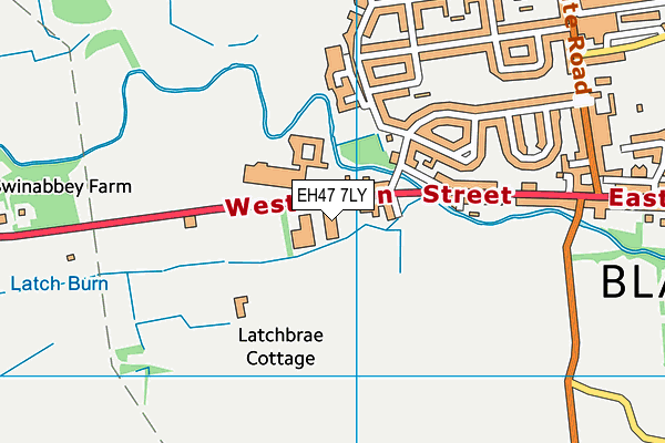 EH47 7LY map - OS VectorMap District (Ordnance Survey)