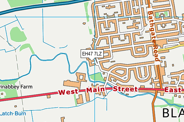 EH47 7LZ map - OS VectorMap District (Ordnance Survey)