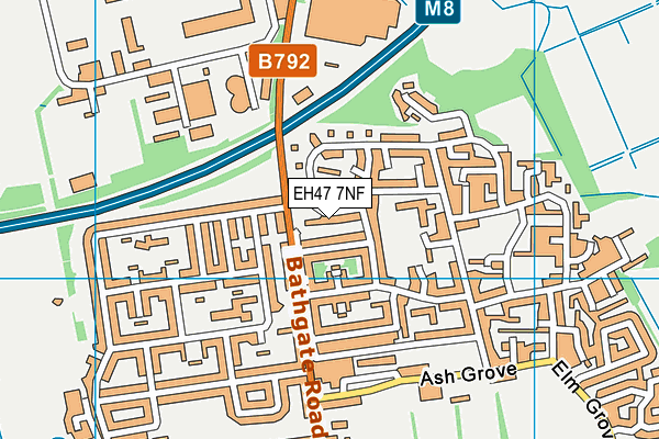 EH47 7NF map - OS VectorMap District (Ordnance Survey)