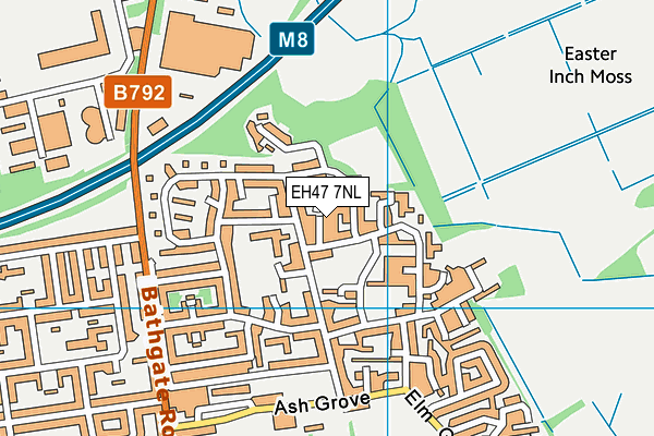 EH47 7NL map - OS VectorMap District (Ordnance Survey)