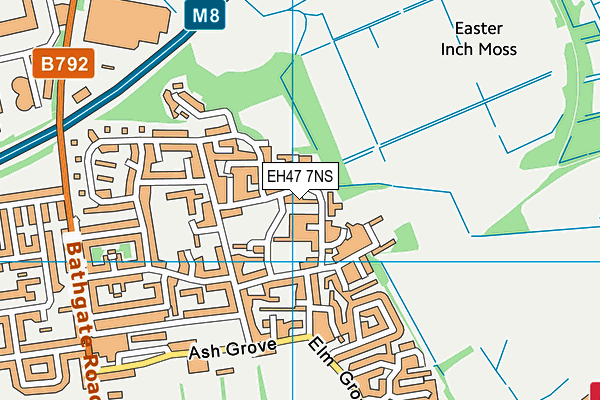 EH47 7NS map - OS VectorMap District (Ordnance Survey)