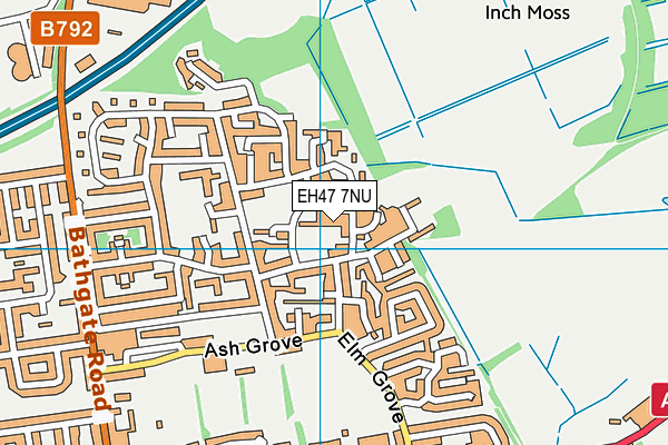 EH47 7NU map - OS VectorMap District (Ordnance Survey)