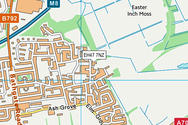 EH47 7NZ map - OS VectorMap District (Ordnance Survey)
