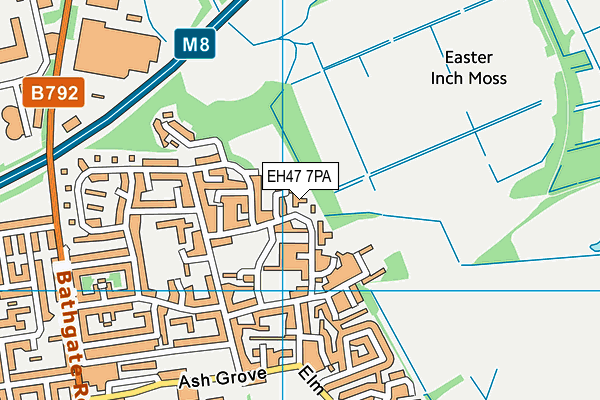 EH47 7PA map - OS VectorMap District (Ordnance Survey)