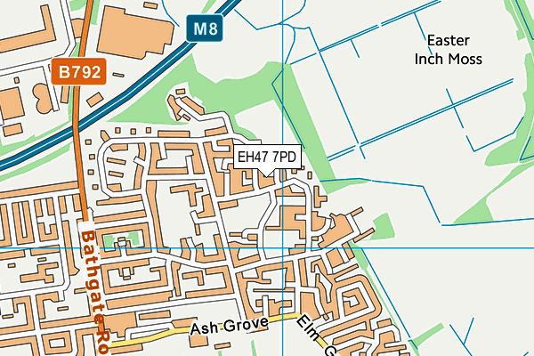 EH47 7PD map - OS VectorMap District (Ordnance Survey)
