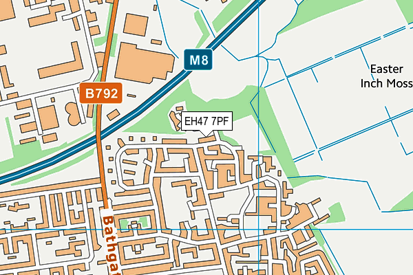 EH47 7PF map - OS VectorMap District (Ordnance Survey)