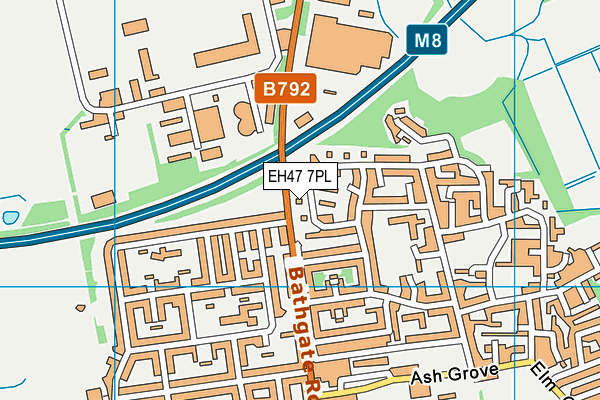 EH47 7PL map - OS VectorMap District (Ordnance Survey)