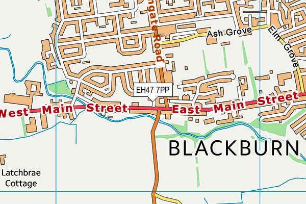 EH47 7PP map - OS VectorMap District (Ordnance Survey)