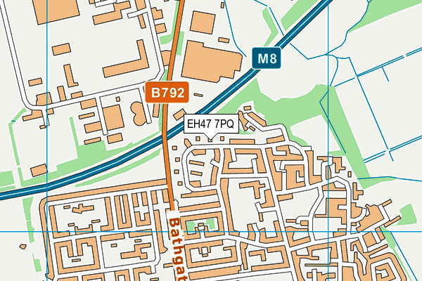 EH47 7PQ map - OS VectorMap District (Ordnance Survey)