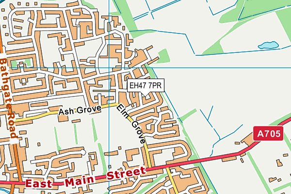 EH47 7PR map - OS VectorMap District (Ordnance Survey)