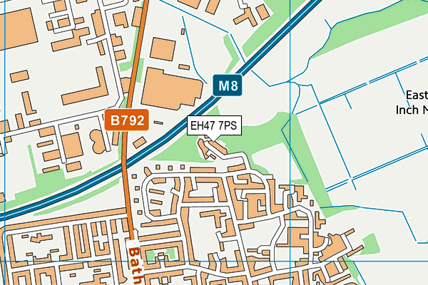 EH47 7PS map - OS VectorMap District (Ordnance Survey)