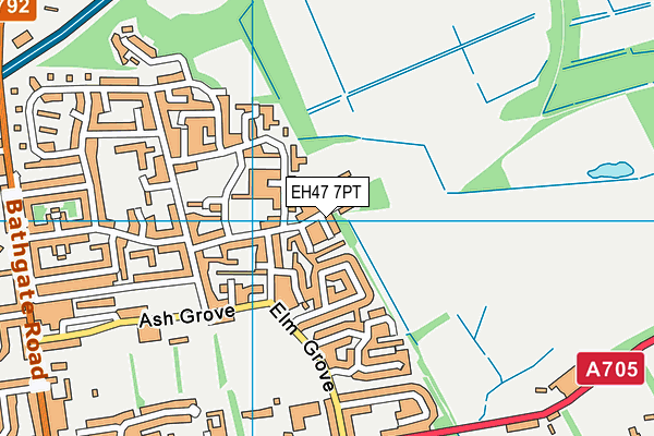 EH47 7PT map - OS VectorMap District (Ordnance Survey)