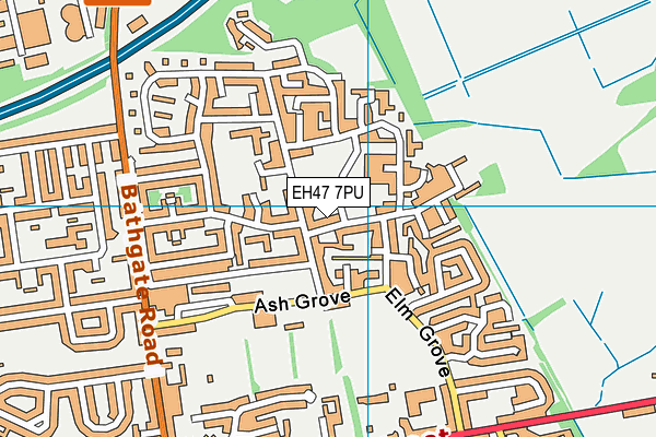 EH47 7PU map - OS VectorMap District (Ordnance Survey)
