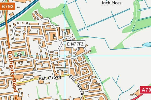 EH47 7PZ map - OS VectorMap District (Ordnance Survey)