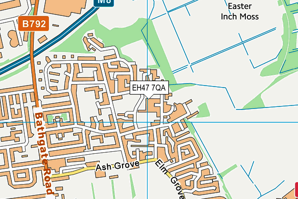 EH47 7QA map - OS VectorMap District (Ordnance Survey)