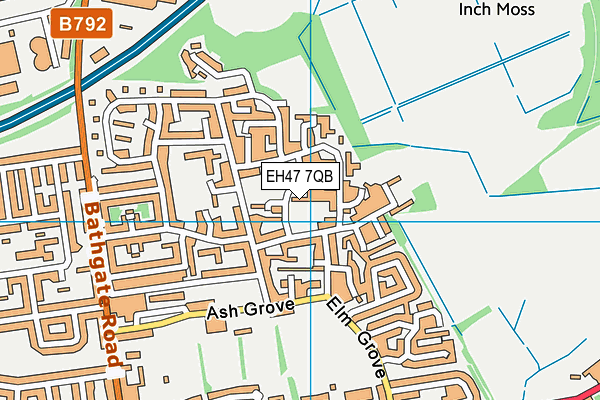 EH47 7QB map - OS VectorMap District (Ordnance Survey)