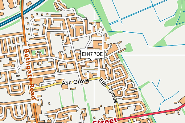 EH47 7QE map - OS VectorMap District (Ordnance Survey)