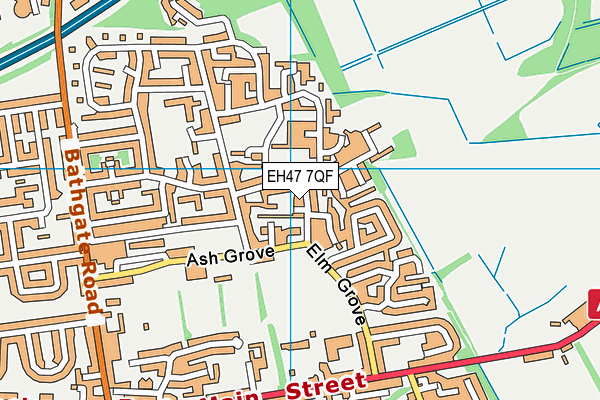 EH47 7QF map - OS VectorMap District (Ordnance Survey)