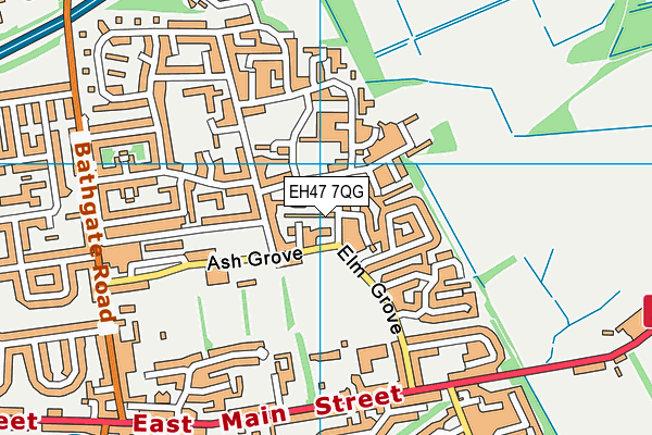 EH47 7QG map - OS VectorMap District (Ordnance Survey)