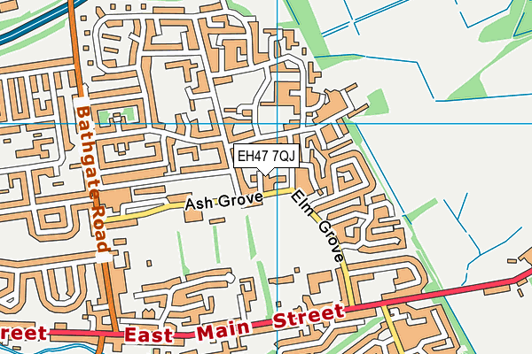 EH47 7QJ map - OS VectorMap District (Ordnance Survey)