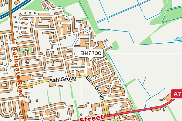 EH47 7QQ map - OS VectorMap District (Ordnance Survey)