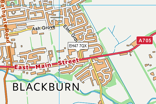 EH47 7QX map - OS VectorMap District (Ordnance Survey)