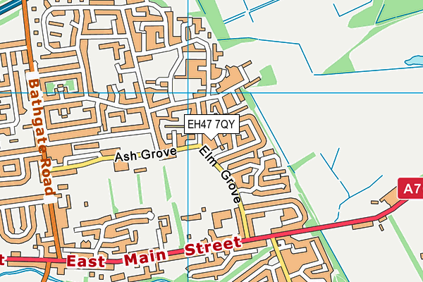 EH47 7QY map - OS VectorMap District (Ordnance Survey)