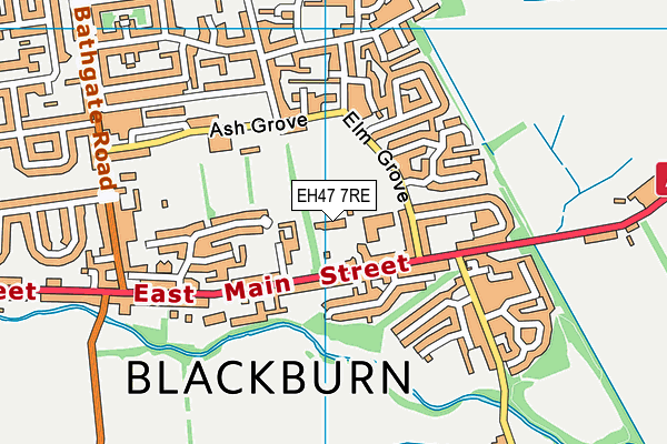 EH47 7RE map - OS VectorMap District (Ordnance Survey)