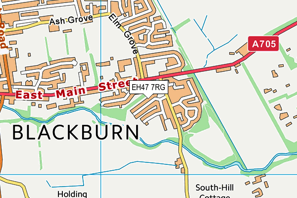 EH47 7RG map - OS VectorMap District (Ordnance Survey)