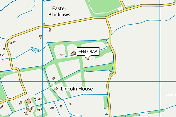 EH47 8AA map - OS VectorMap District (Ordnance Survey)