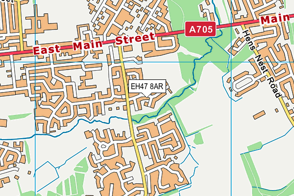 EH47 8AR map - OS VectorMap District (Ordnance Survey)