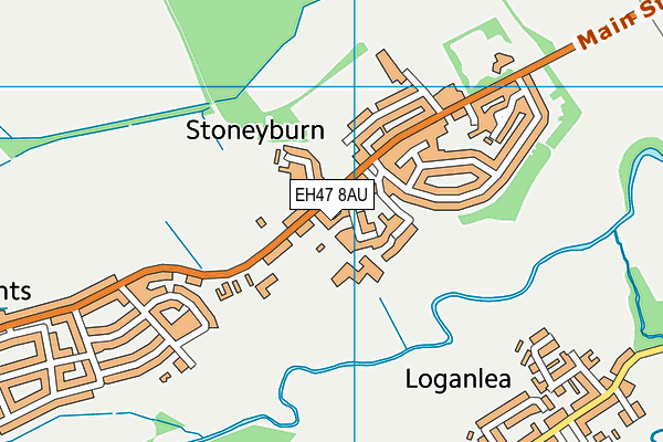 EH47 8AU map - OS VectorMap District (Ordnance Survey)